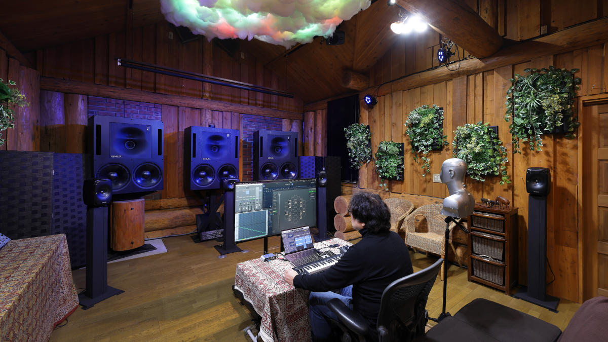 小久保 隆：森に囲まれたログハウスでの空間オーディオ制作　